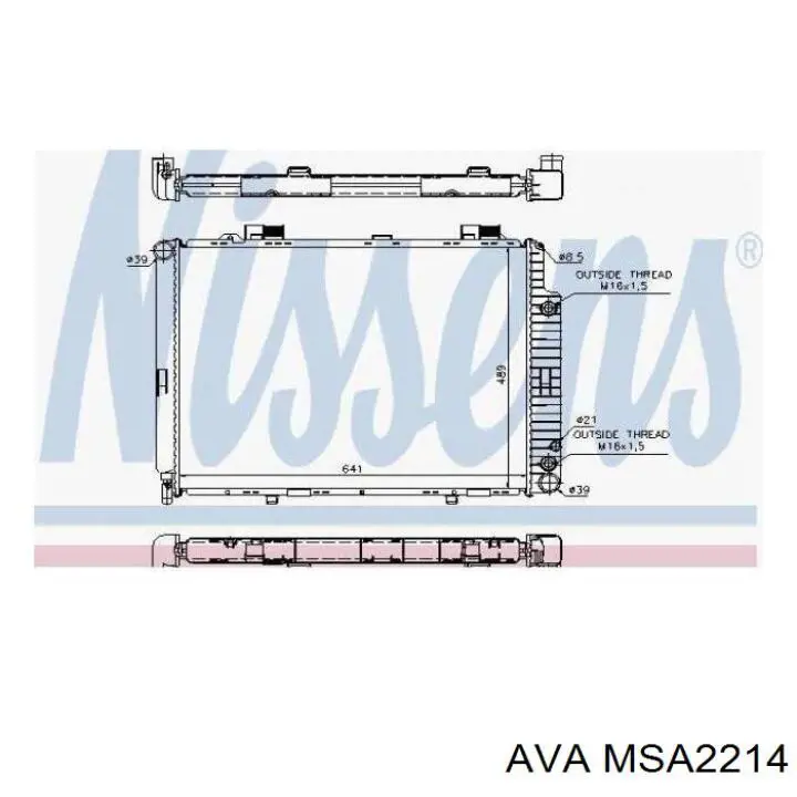 MSA2214 AVA Радиатор