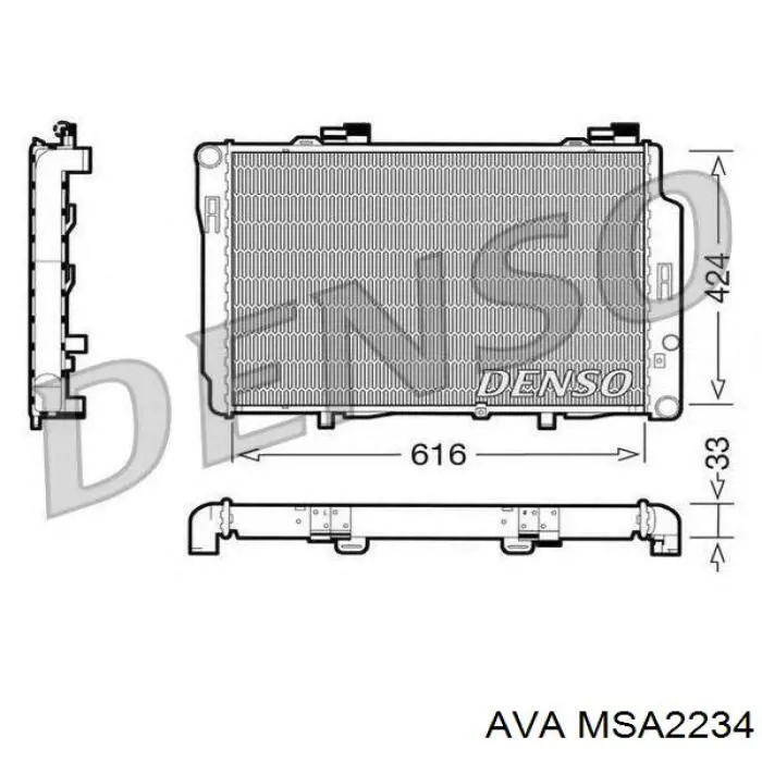 Радіатор основний AVA MSA2234 ціна, від 118.05 USD