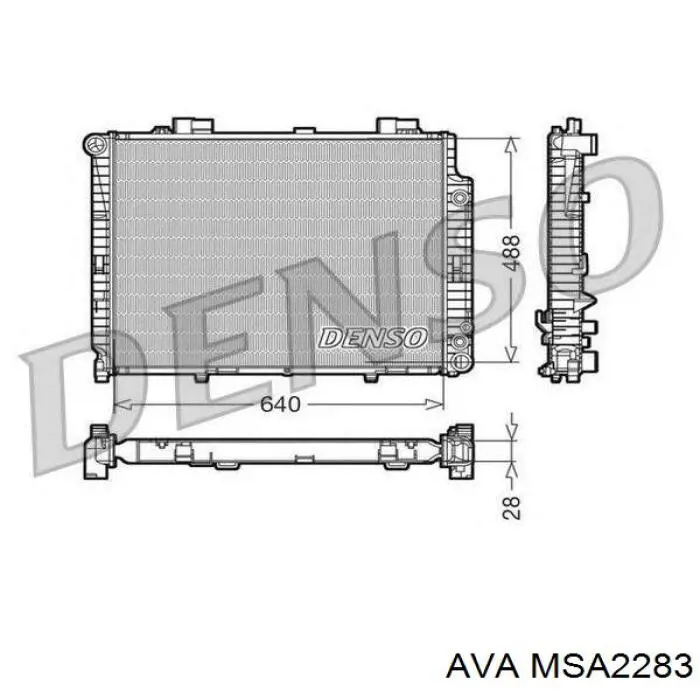 Радіатор основний AVA MSA2283 ціна, від 145.63 USD