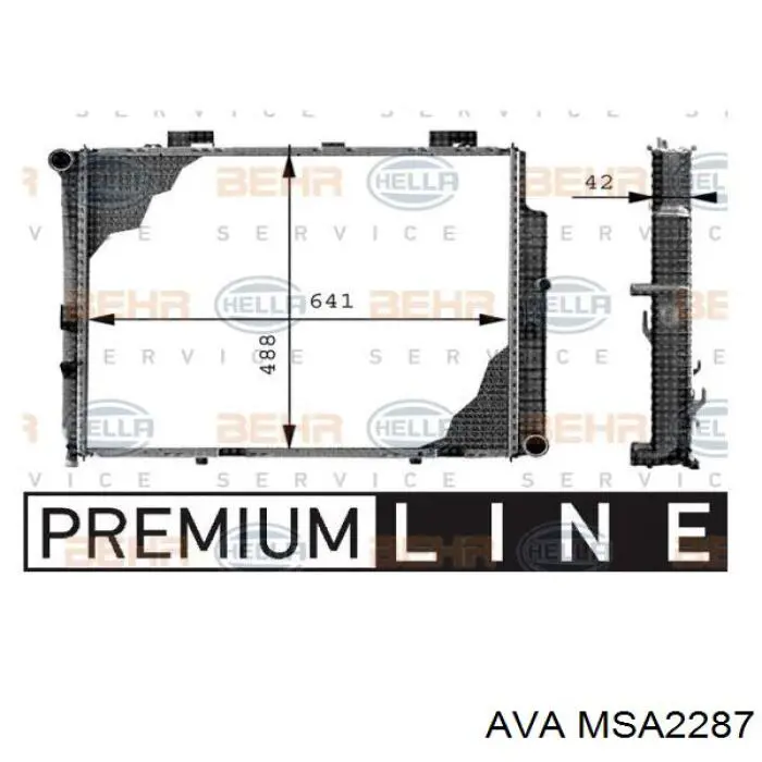 Радіатор MSA2287 AVA