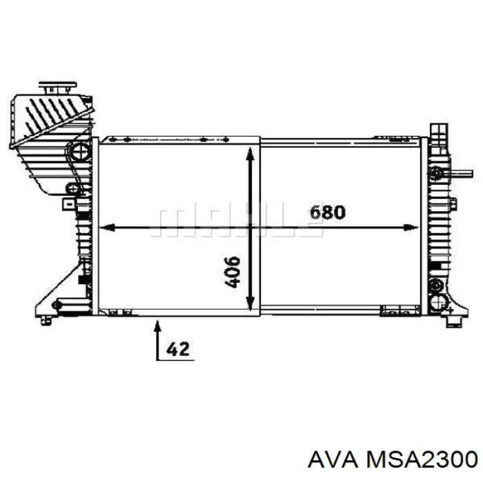 Радіатор основний AVA MSA2300 ціна, від 145.13 USD
