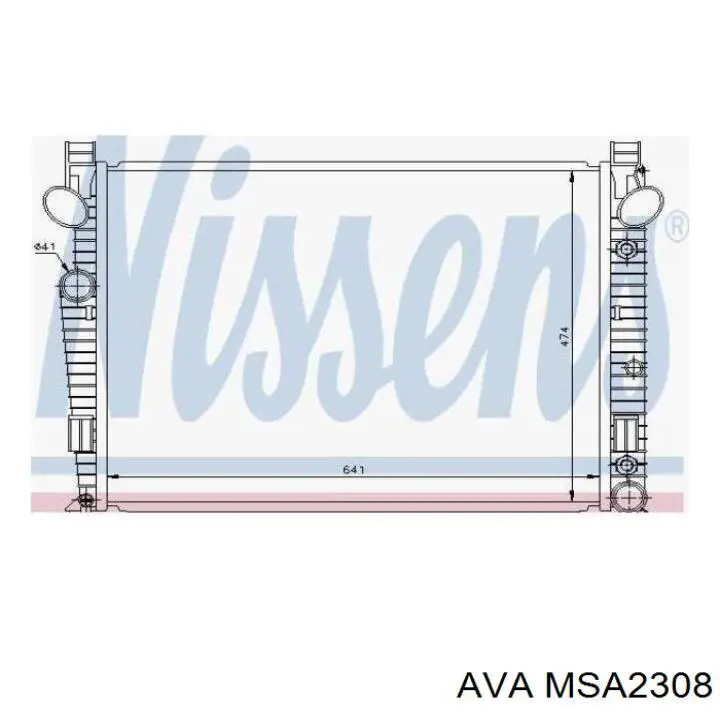 Купити MSA2308 AVA Радіатор двигуна