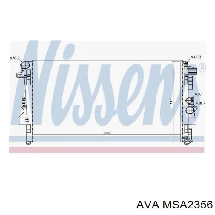 Купити MSA2356 AVA Радіатор двигуна