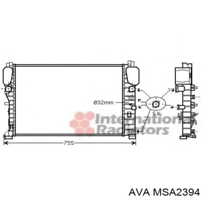 Радіатор MSA2394 AVA