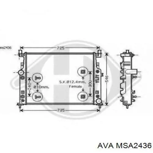 Радіатор MSA2436 AVA