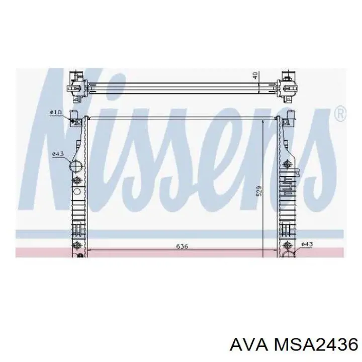 Купити MSA2436 AVA Радіатор двигуна
