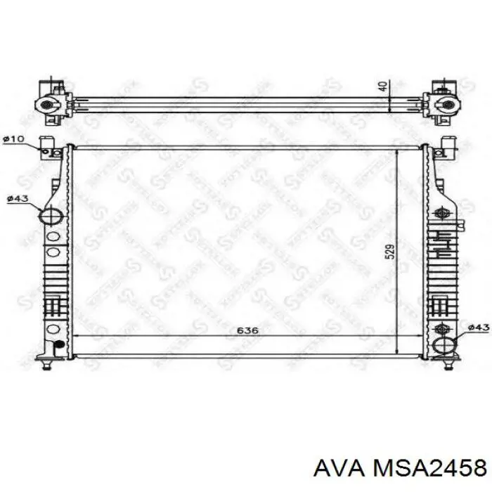 Радіатор охолодження двигуна MSA2458 AVA