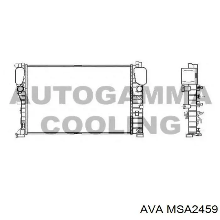 Купити MSA2459 AVA Радіатор двигуна