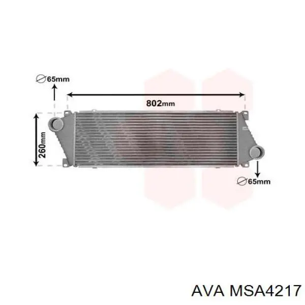 Система охолодження наддувочного повітря AVA MSA4217 ціна, від 75.36 USD