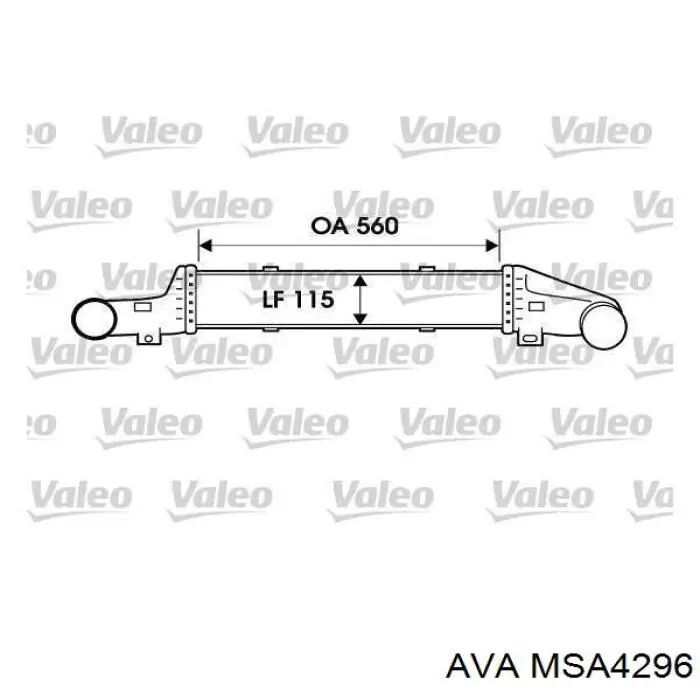 Купити MSA4296 AVA Радіатор интеркуллера