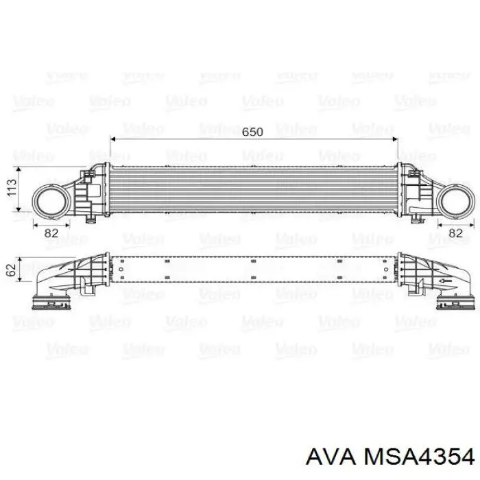 MSA4354 AVA радіатор интеркуллера