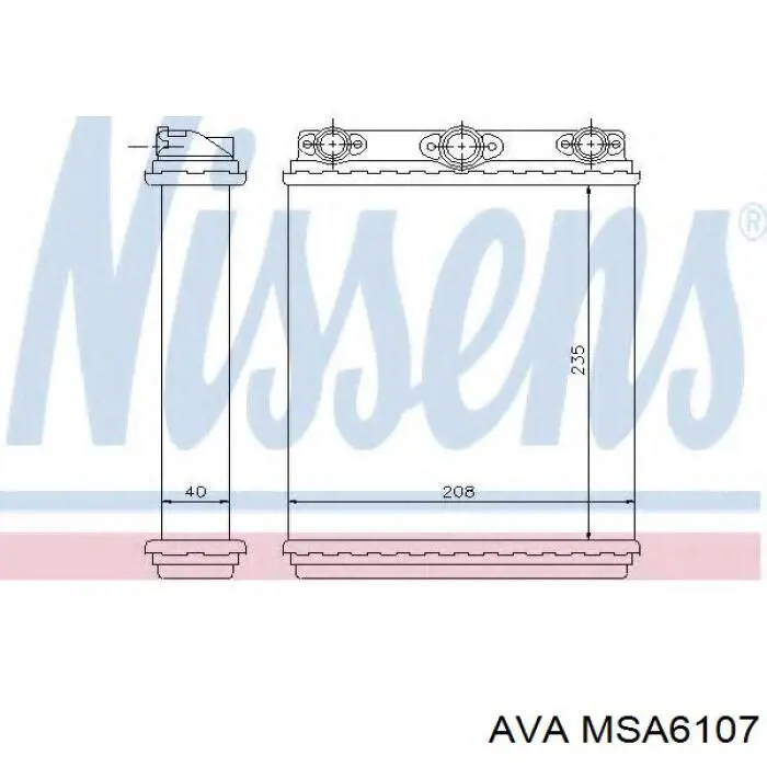 MSA6107 AVA радіатор пічки (обігрівача)