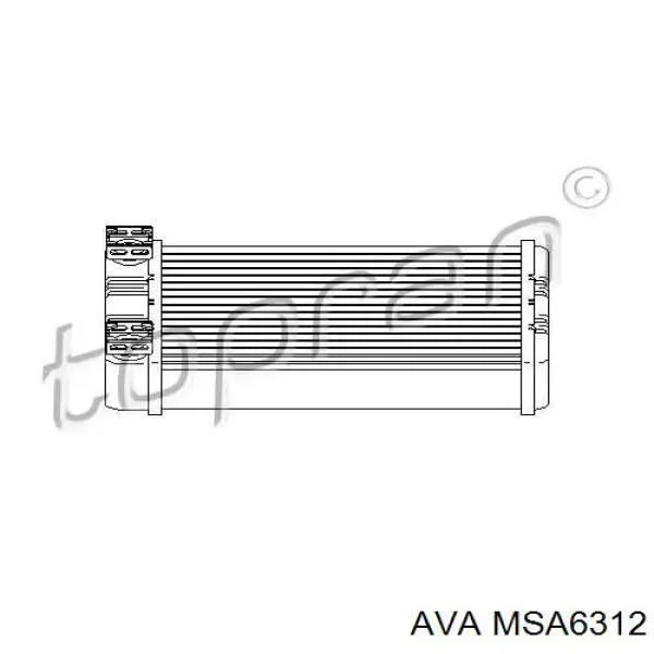 Радіатор пічки (обігрівача) AVA MSA6312 ціна, від 32.09 USD