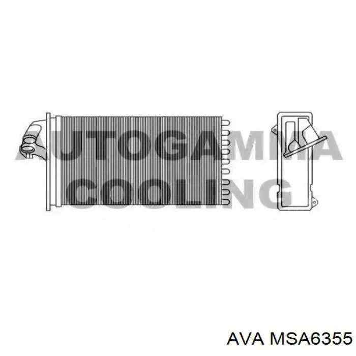 MSA6355 AVA радіатор пічки (обігрівача)