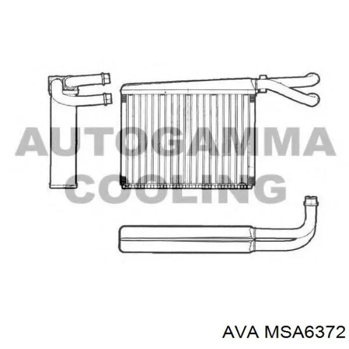 Радіатор пічки MSA6372 AVA
