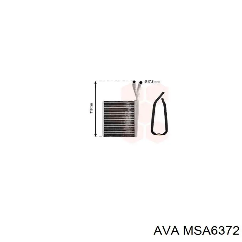 Радіатор обігрівача AVA MSA6372