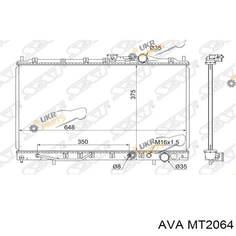 Радіатор охолодження AVA MT2064