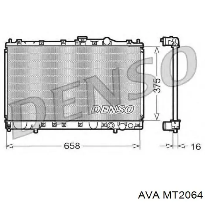 Радіатор основний AVA MT2064 ціна, від 50.84 USD