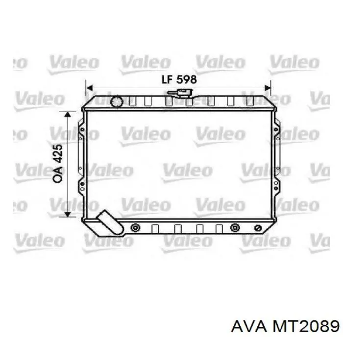 Радіатор охолодження двигуна MT2089 AVA
