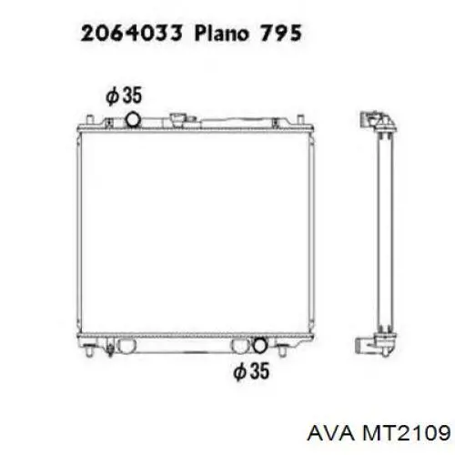 Радіатор основний AVA MT2109 ціна, від 109.48 USD
