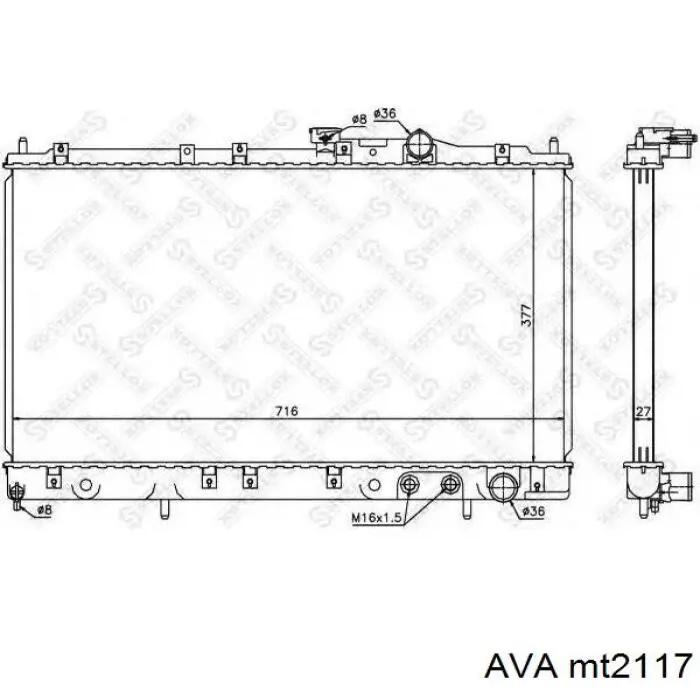 Радіатор охолодження Mitsubishi MB924451