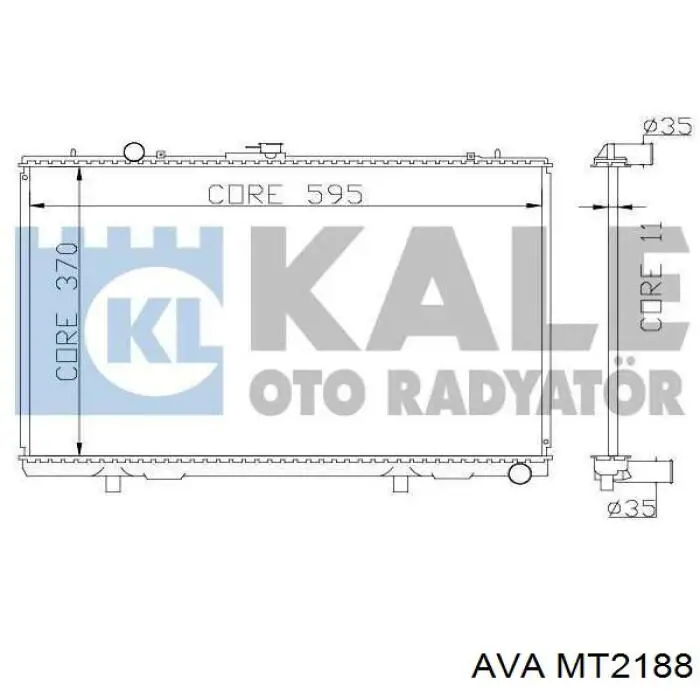 Радіатор основний AVA MT2188 ціна, від 103.32 USD