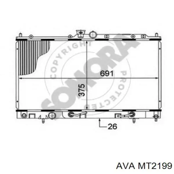 Радіатор MT2199 AVA