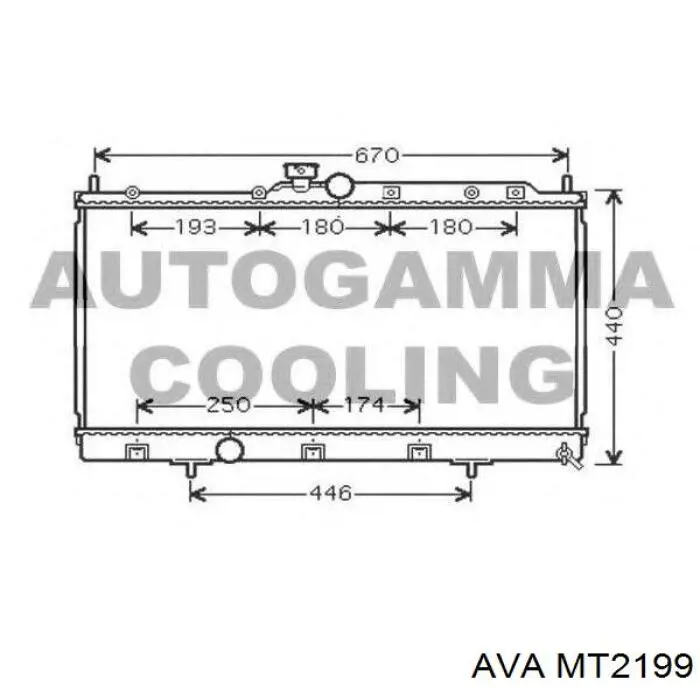 Радіатор охолодження AVA MT2199