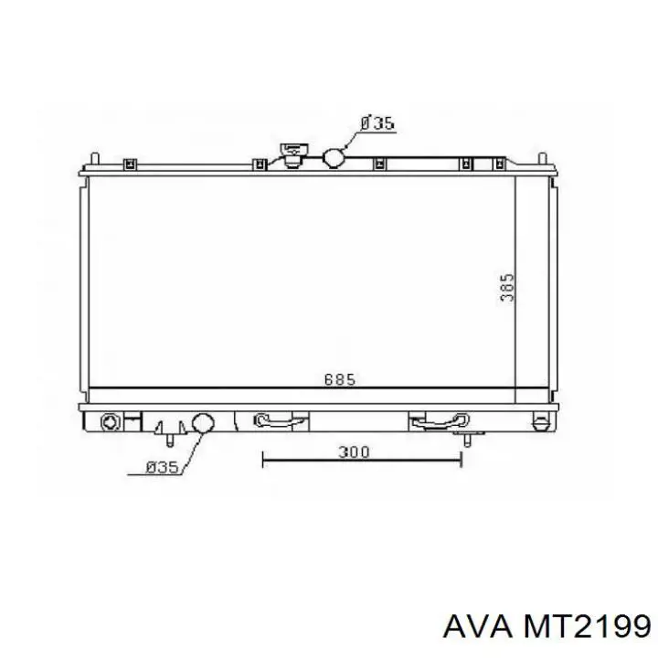 Радіатор основний AVA MT2199 ціна, від 64.62 USD