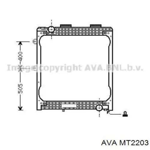 MT2203 AVA Радіатор охолодження двигуна