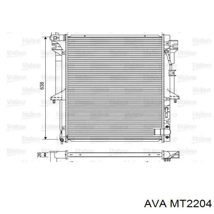 Радіатор основний AVA MT2204 ціна, від 115.44 USD