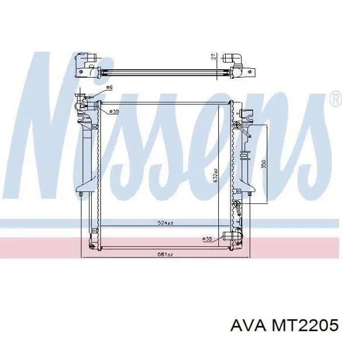 Радіатор основний AVA MT2205 ціна, від 161.38 USD