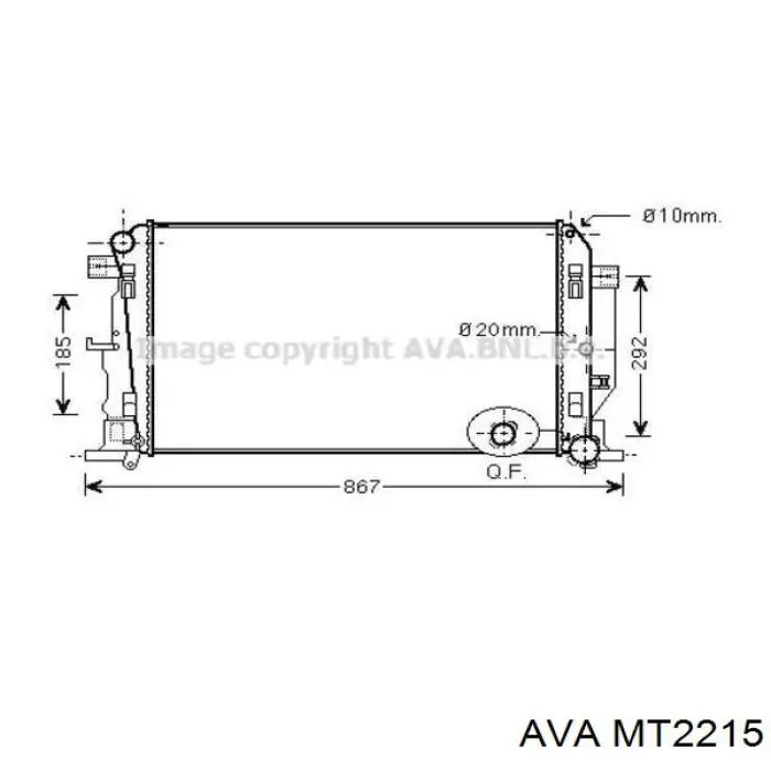 Радіатор основний AVA MT2215 ціна, від 89.74 USD