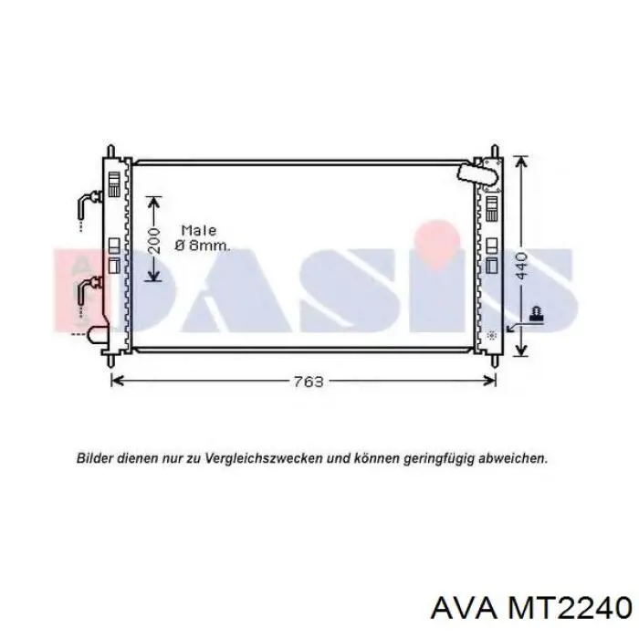 Купити MT2240 AVA Радіатор двигуна