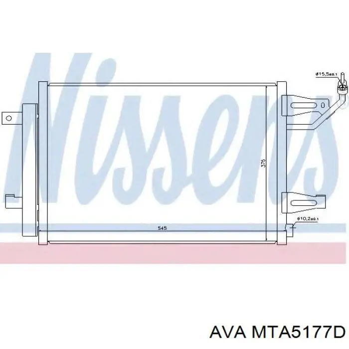 Радіатор кондиціонера MTA5177D AVA