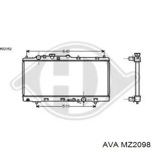 Радіатор основний AVA MZ2098 ціна, від 72.41 USD