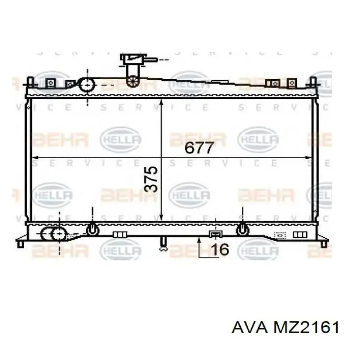 Радіатор основний AVA MZ2161 ціна, від 98.82 USD