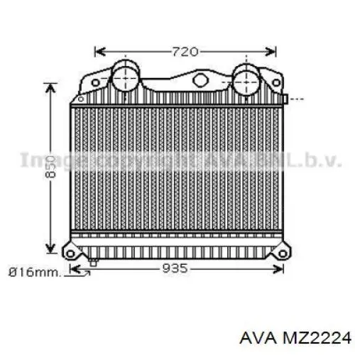 Купити MZ2224 AVA Радіатор двигуна