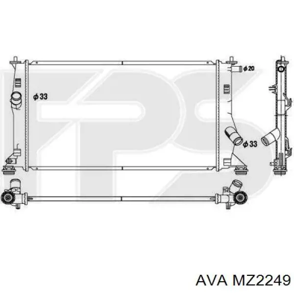 Радіатор охолодження AVA MZ2249