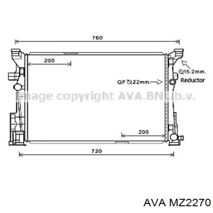 Радіатор основний AVA MZ2270 ціна, від 121.58 USD