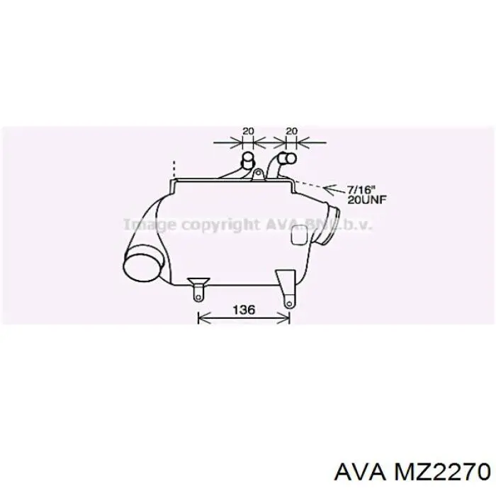 Купити MZ2270 AVA Радіатор двигуна