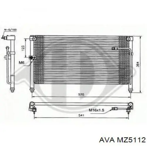 Радіатор кондиціонера MZ5112 AVA