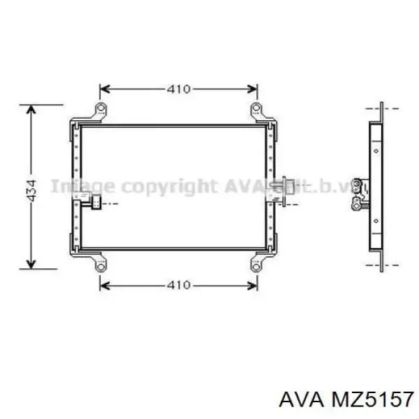 Радіатор кондиціонера MZ5157 AVA