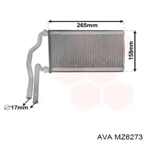 Радиатор отопителя салона mazda mpv lw 99-06 st-m на Mazda MPV II 