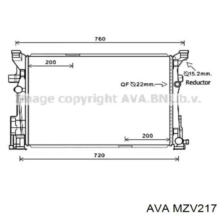 Випаровувач кондиціонера AVA MZV217 ціна, від 14.08 USD