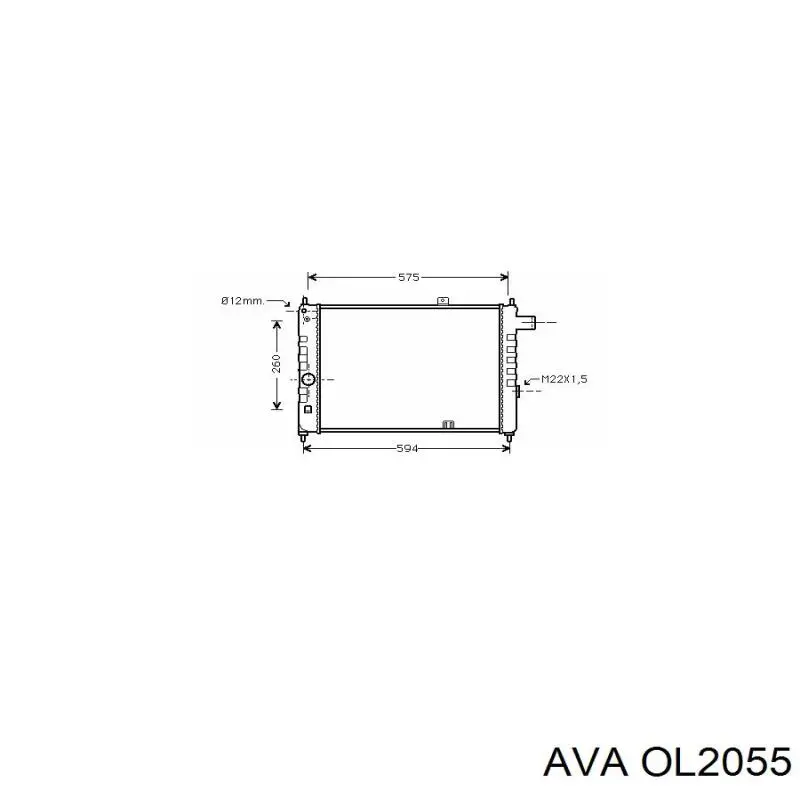 OL2055 AVA радіатор охолодження двигуна