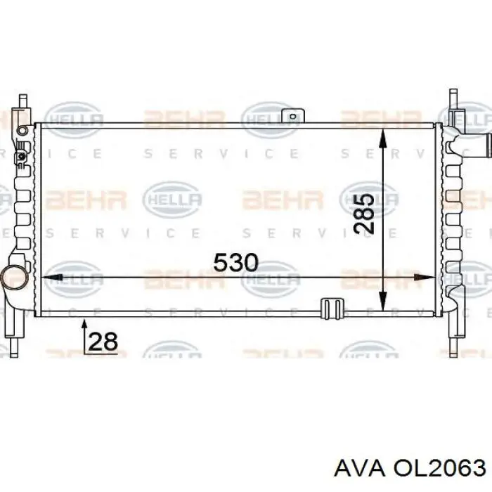 Радіатор основний AVA OL2063 ціна, від 41.13 USD