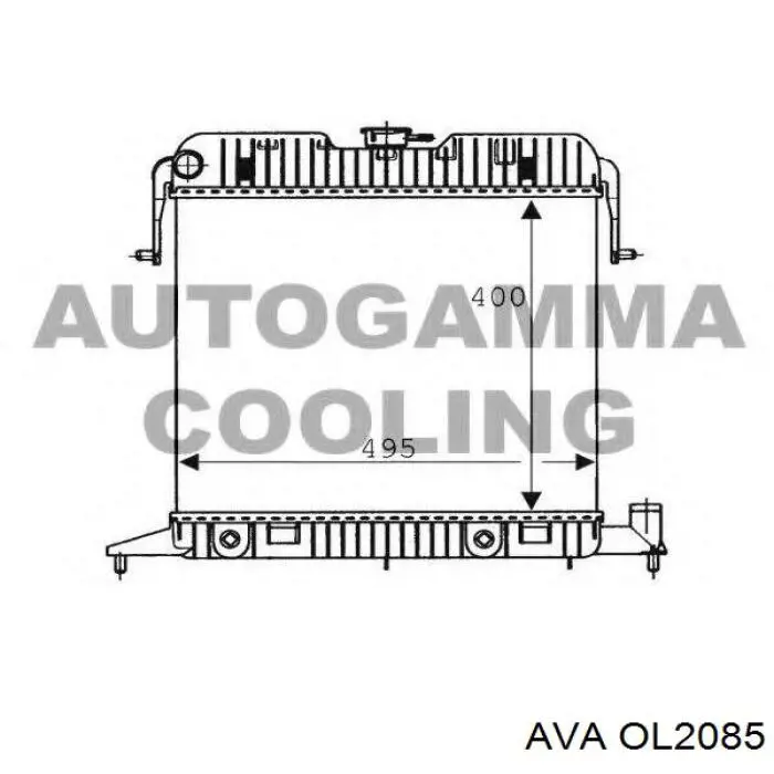 Радіатор охолодження двигуна OL2085 AVA