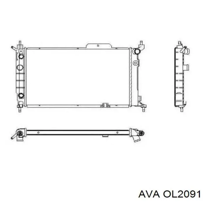 Радіатор OL2091 AVA