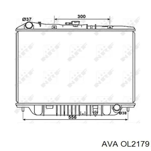 Радіатор охолодження двигуна OL2179 AVA